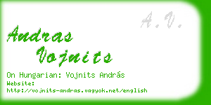 andras vojnits business card